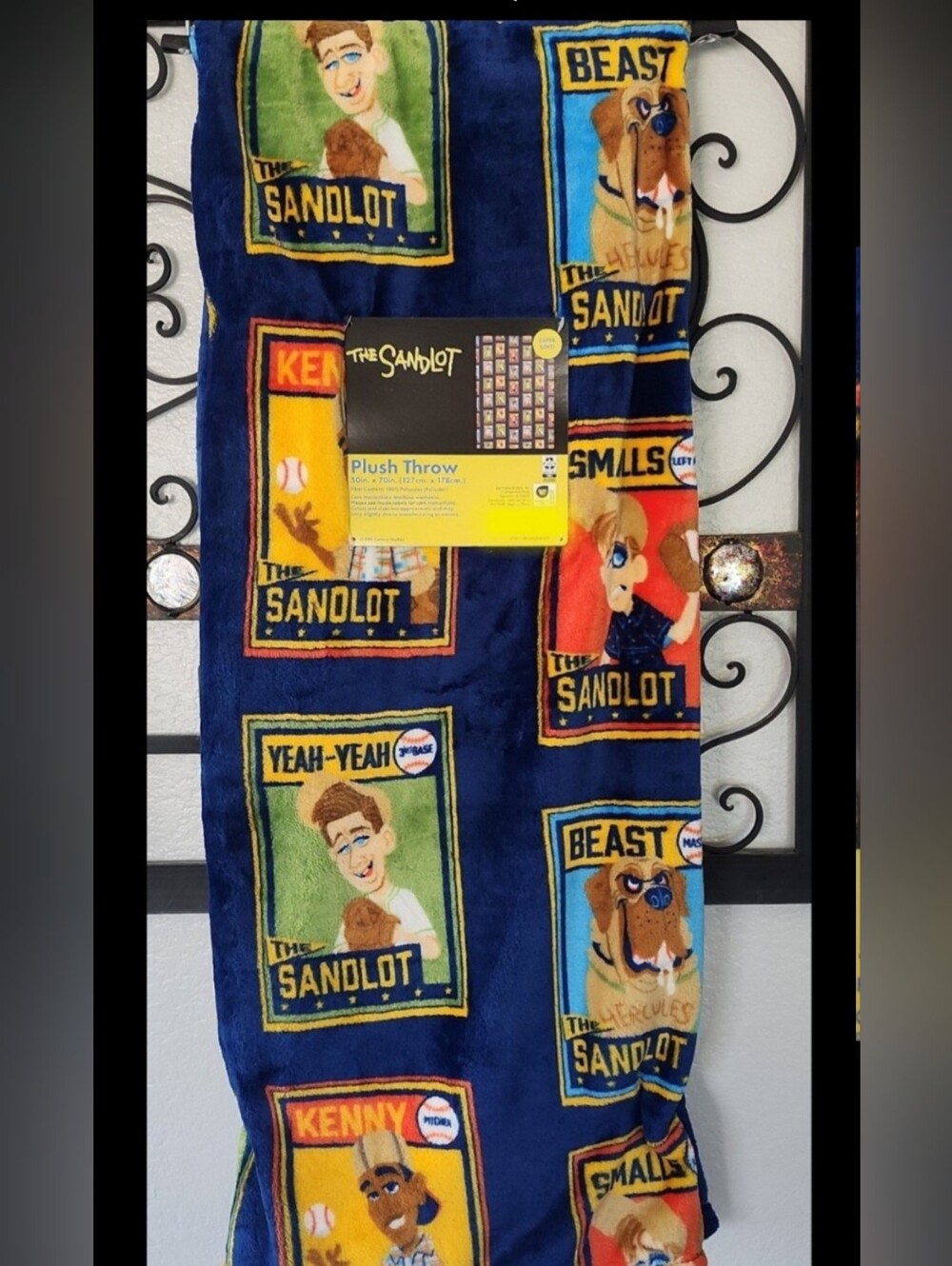 The Sandlot Baseball Throw Blanket Navy